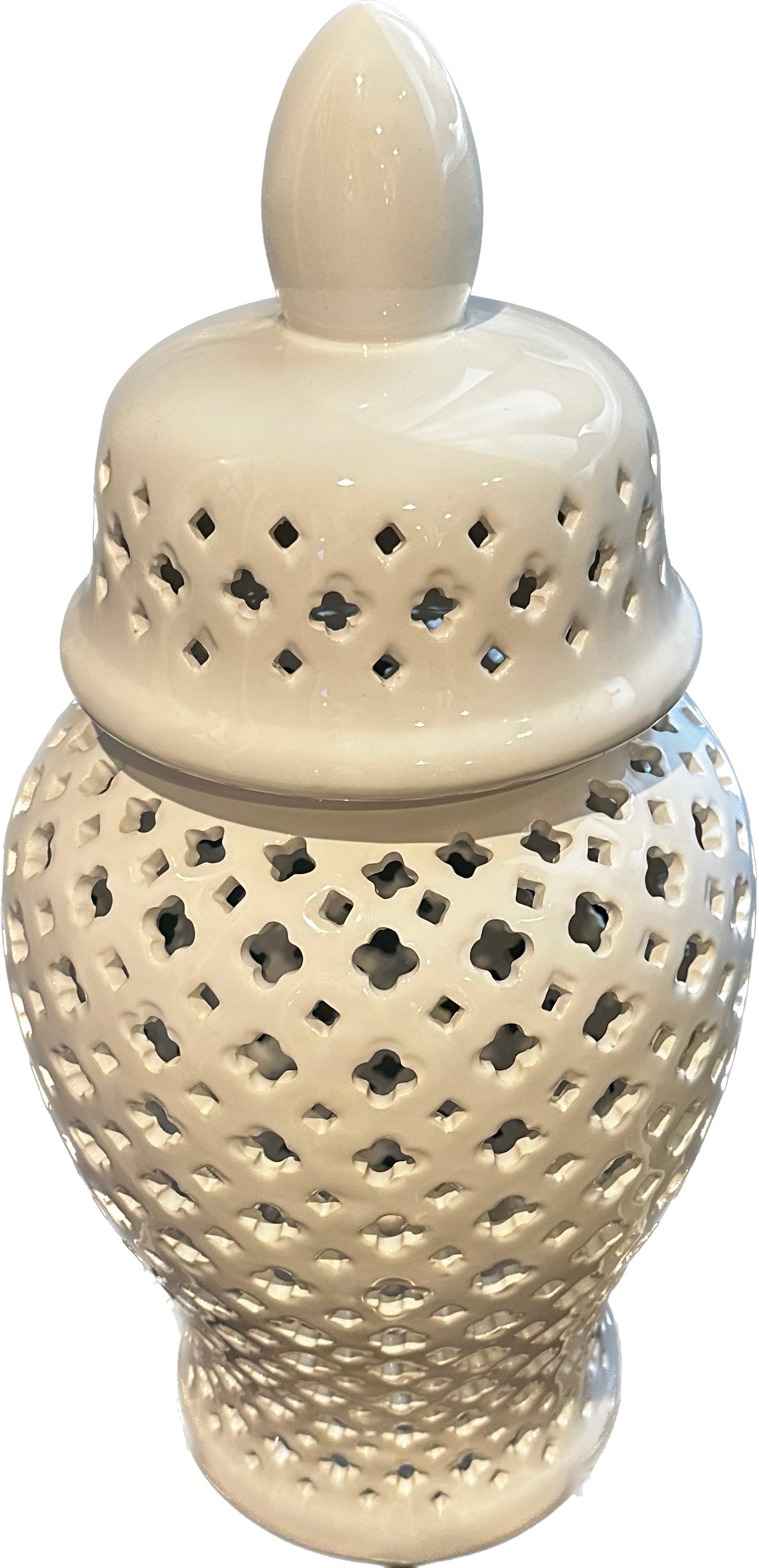 Oversized White Ceramic Ginger Jar
